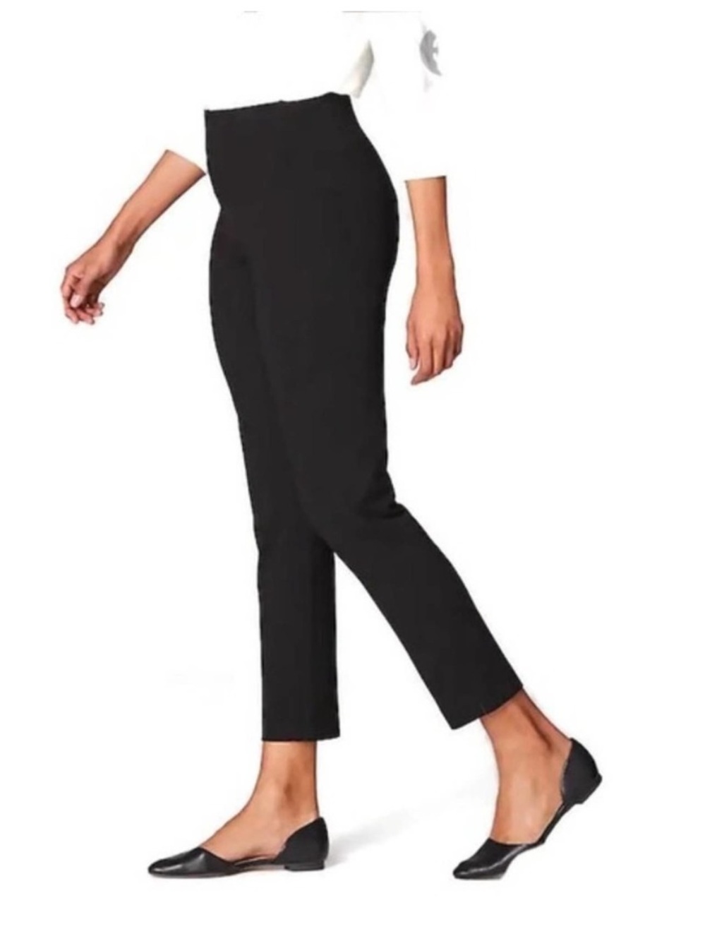 J. Jill Wearever Collection Black Ankle Pant Pull On Stretch Size SP Comfy